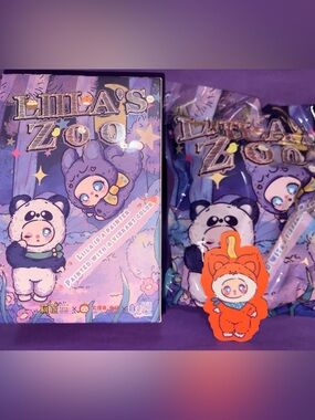 Lilla's Zoo Cute Character Fox Blind Box Set - Purple & Orange bag sealed